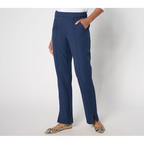 Isaac Mizrahi Live! Pants - Isaac Mizrahi Live! Women's Petite Pants 0P Timeless Twill Straight Blue A655416